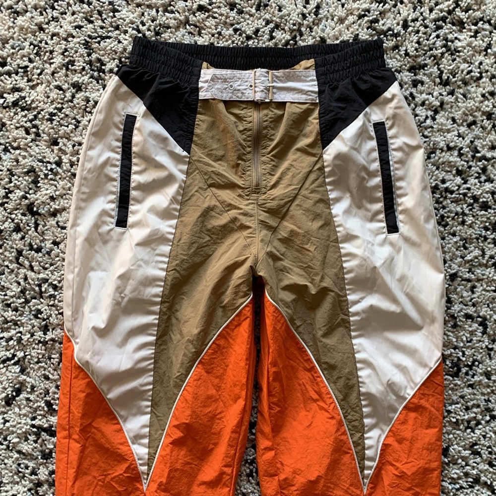 adidas Colorblock Track Pants in Orange, White, Tan and Black - Picture 5 of 16